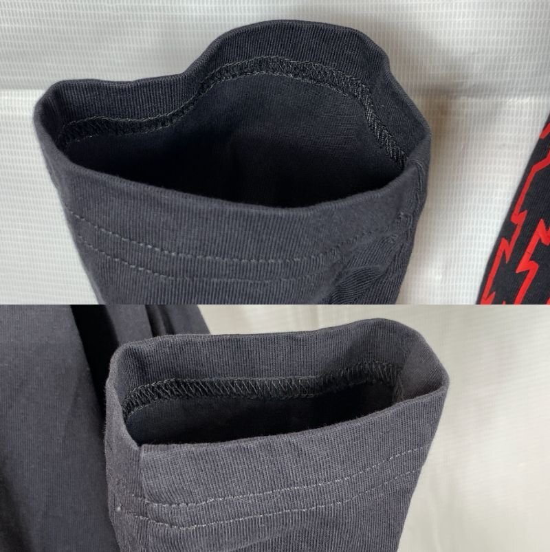 BALENCIAGA バレンシアガ ロゴ 長袖 Tシャツ サイズ:S ブラック レッド ☆良品☆[66-0805-8E5]_画像6