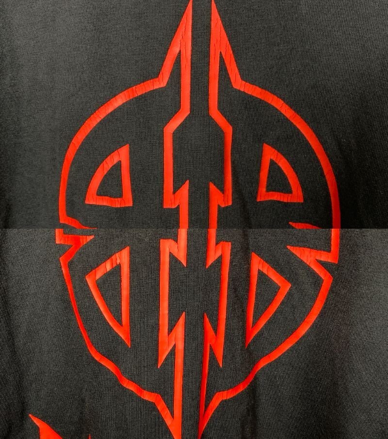 BALENCIAGA バレンシアガ ロゴ 長袖 Tシャツ サイズ:S ブラック レッド ☆良品☆[66-0805-8E5]_画像8