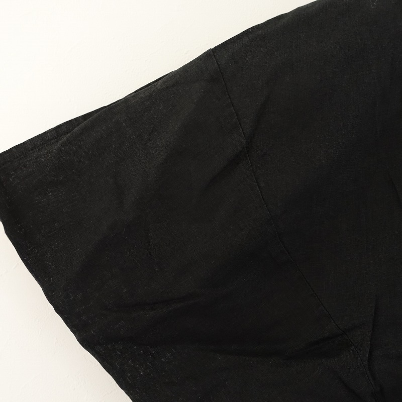 【定価1.8万】ネストローブ nest Robe *リネン2wayプルオーバー*F薄手シャツブラウスワイド変形ブラック(27-2508-115)【90I52】_画像3