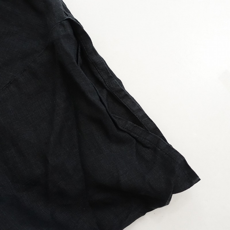 【定価1.8万】ネストローブ nest Robe *リネン2wayプルオーバー*F薄手シャツブラウスワイド変形ブラック(27-2508-115)【90I52】_画像4