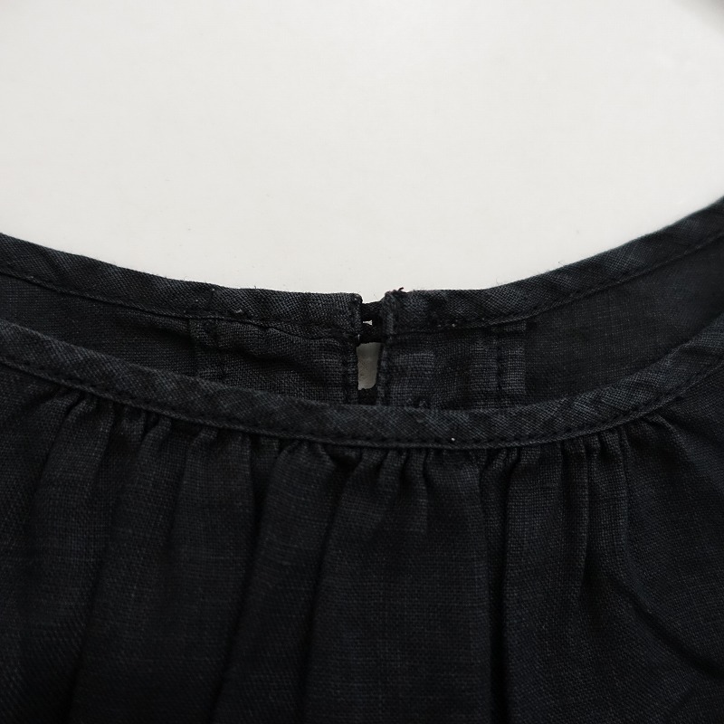 【定価1.8万】ネストローブ nest Robe *リネン2wayプルオーバー*F薄手シャツブラウスワイド変形ブラック(27-2508-115)【90I52】_画像8
