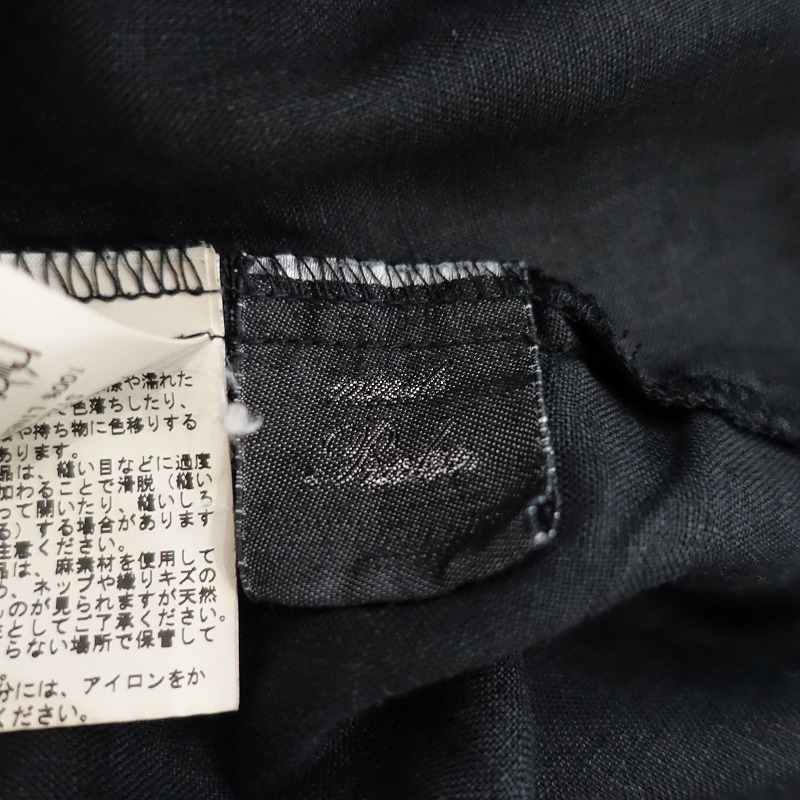 【定価1.8万】ネストローブ nest Robe *リネン2wayプルオーバー*F薄手シャツブラウスワイド変形ブラック(27-2508-115)【90I52】_画像9