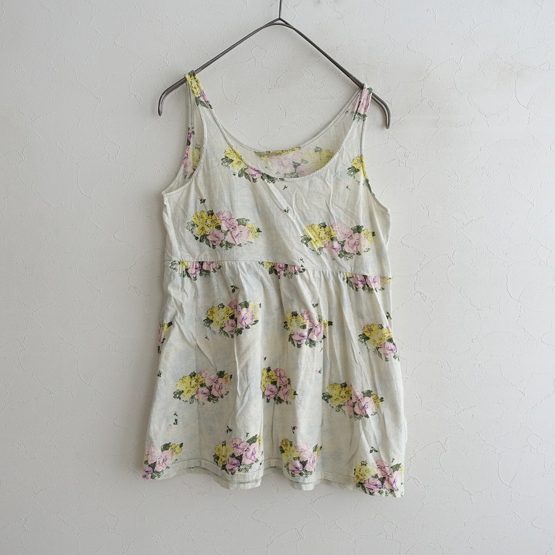 45a-rupi- M 45RPM BADOUR * цветок принт хлопок безрукавка cut and sewn *2 майка цветочный принт (33-2508-395)[11I52]