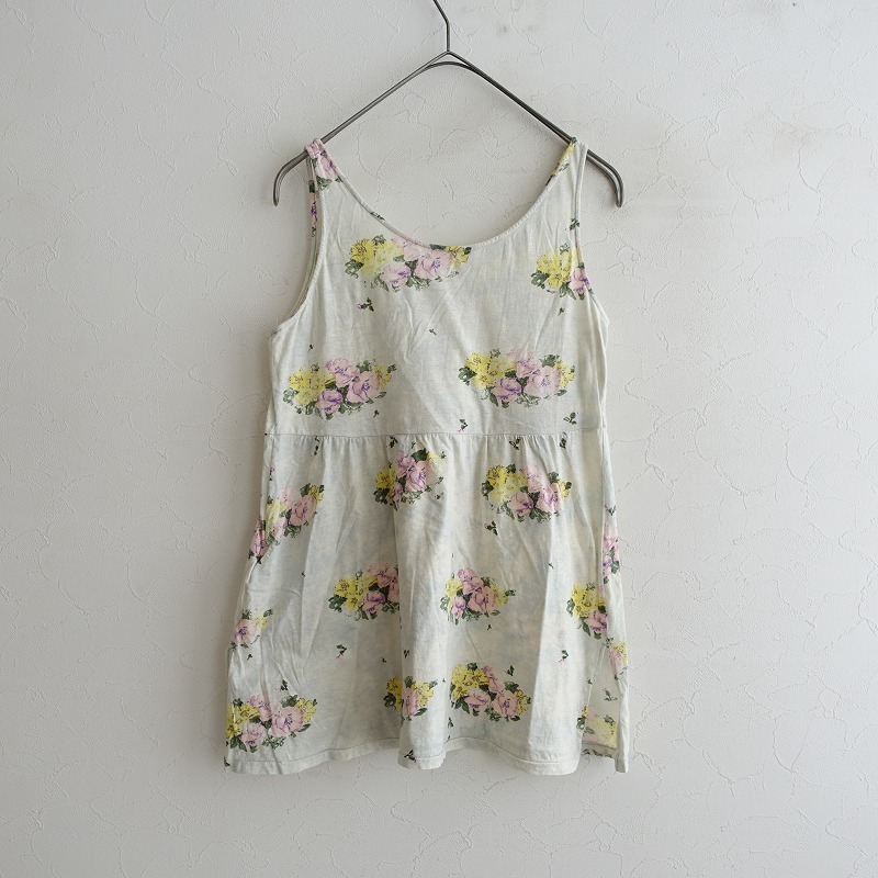 45a-rupi- M 45RPM BADOUR * цветок принт хлопок безрукавка cut and sewn *2 майка цветочный принт (33-2508-395)[11I52]