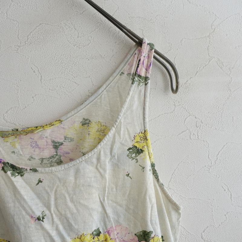 45a-rupi- M 45RPM BADOUR * цветок принт хлопок безрукавка cut and sewn *2 майка цветочный принт (33-2508-395)[11I52]