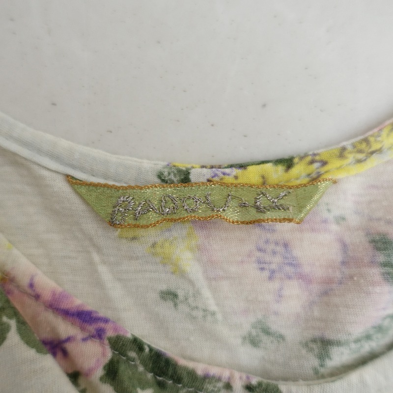 45a-rupi- M 45RPM BADOUR * цветок принт хлопок безрукавка cut and sewn *2 майка цветочный принт (33-2508-395)[11I52]