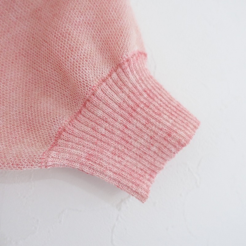 【定価1.9萬】スローン SLOANE *クルーネックニットプルオーバー*1トップス麻混ピンク半袖(1-2508-537)【31I52】