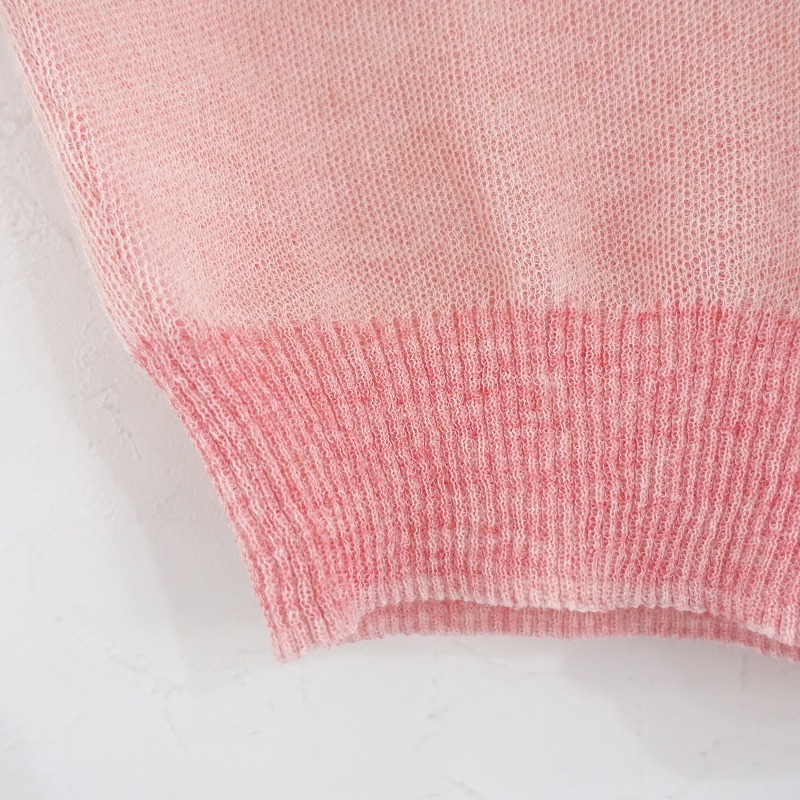 【定価1.9萬】スローン SLOANE *クルーネックニットプルオーバー*1トップス麻混ピンク半袖(1-2508-537)【31I52】
