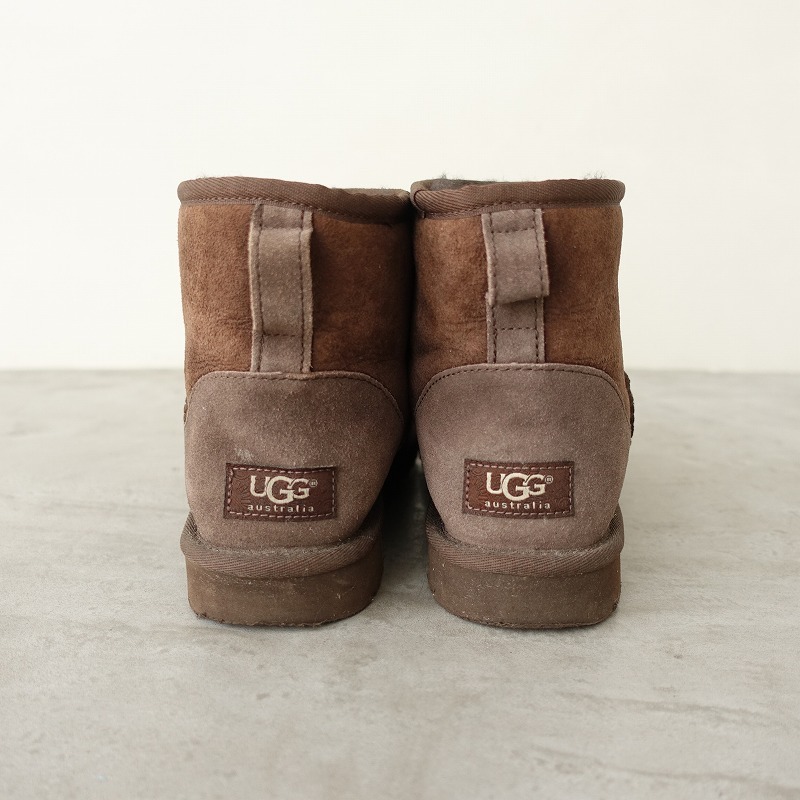 アグ UGG *ムートンブーツ USA8/UK6.5/EU39/JPN25/24*ショートスエードダークブラウン0825(sh10-2508-116)【51I52】_画像3