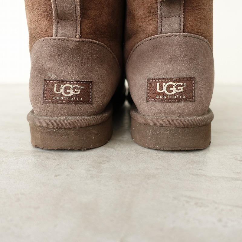 アグ UGG *ムートンブーツ USA8/UK6.5/EU39/JPN25/24*ショートスエードダークブラウン0825(sh10-2508-116)【51I52】_画像4