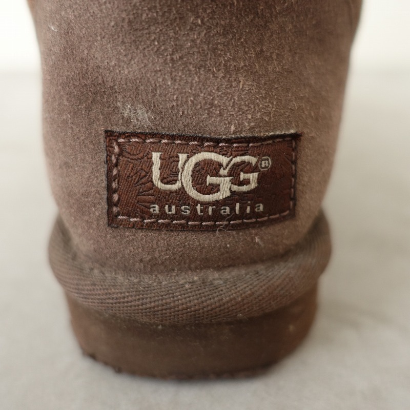 アグ UGG *ムートンブーツ USA8/UK6.5/EU39/JPN25/24*ショートスエードダークブラウン0825(sh10-2508-116)【51I52】_画像9