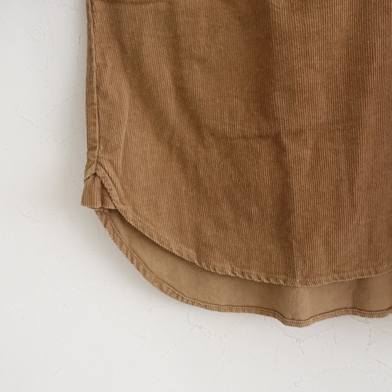 ディージーワイ Dgy*コーデュロイバンドカラーシャツジャケット*Ｍブラウンゆったり羽織ドロップショルダー(2-2508-641)【42I52】_画像5