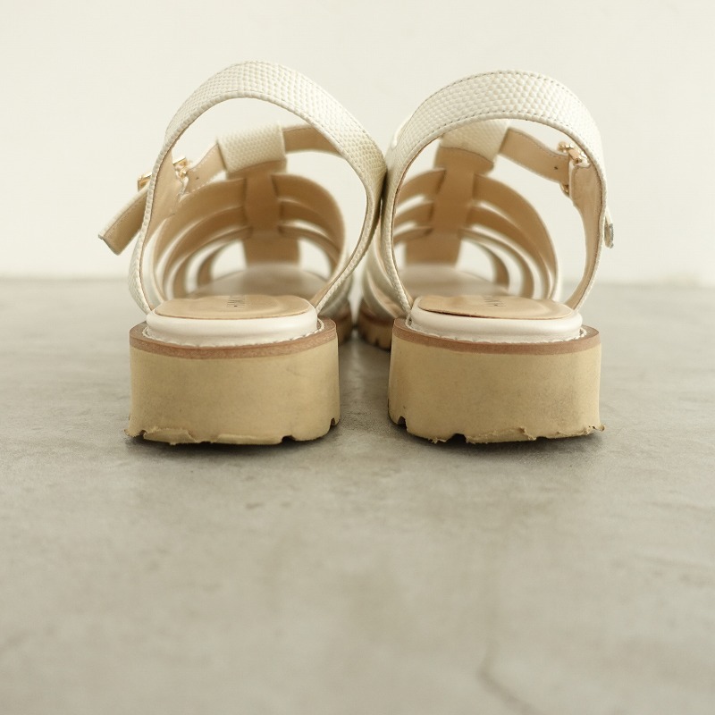 【定価2.2万】卑弥呼 HIMIKO *グルカサンダル 23.5/23.5*リザード型押しレザー皮革0925(sh10-2509-9)【62I52】_画像4