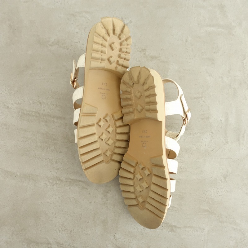 【定価2.2万】卑弥呼 HIMIKO *グルカサンダル 23.5/23.5*リザード型押しレザー皮革0925(sh10-2509-9)【62I52】_画像5