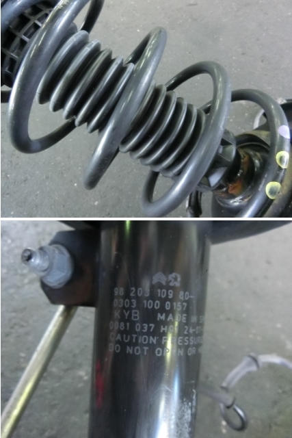 特価sale☆ プジョー 208・A95F01 2013年・左フロント足回り・ショック ナックル キャリパー ABSセンサー・9820310980 03031000157_画像3