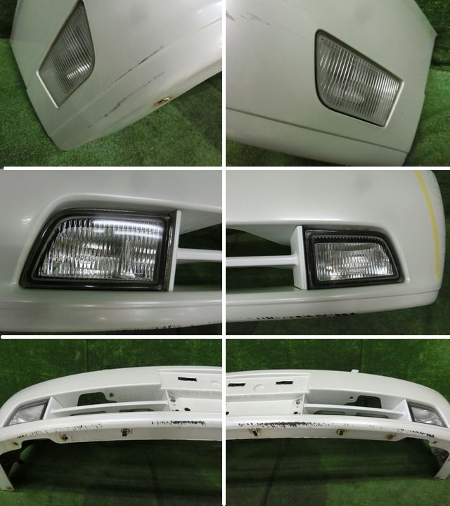 特価sale☆ 日産 ローレル メダリスト ・HC35 H13年・フロントバンパー・フォグランプ・コーナリングランプ・QT1 ホワイトP 白_画像4