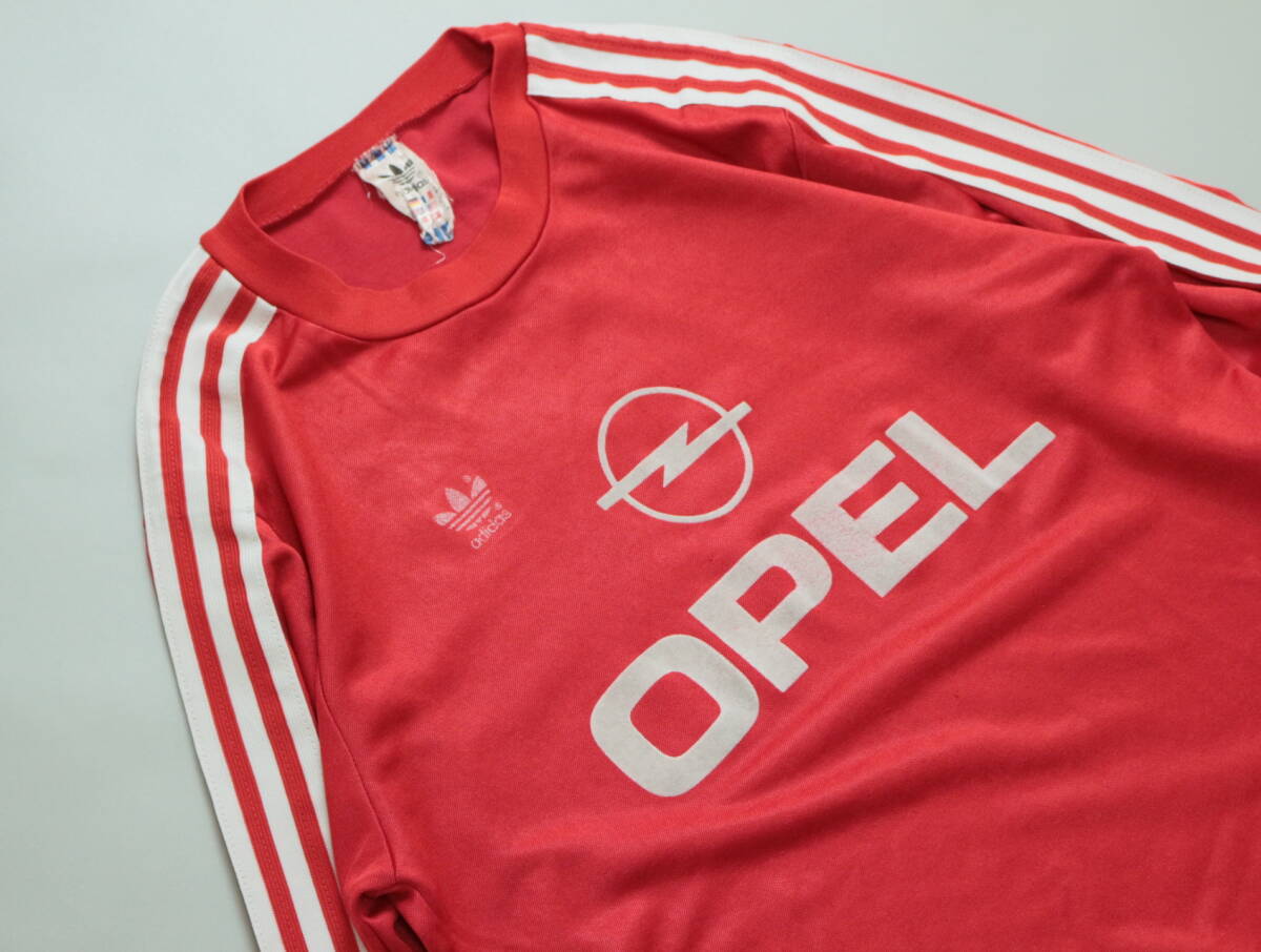 B196/Adidas/アディダス/1989-1991/ドイツ制/バイエルンミュンヘン/Bayern Munich/HOME/ユニフォーム/レプリカ/ゲームシャツ/レッド/L
