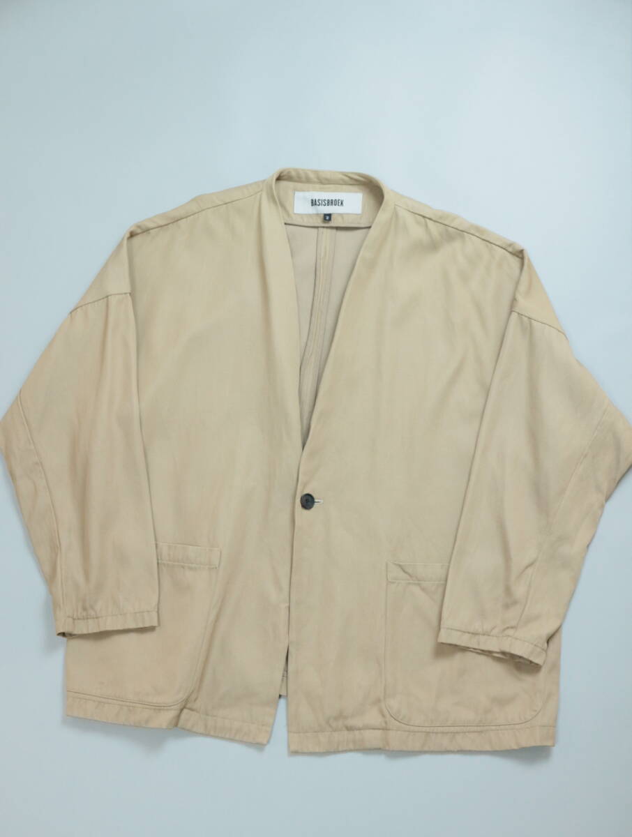 B194/BASISBROEK/バージスブルック/ドルマン袖ジャケット/ブレザー/ブルゾン/2サイズ/ベージュ/UNISEX/