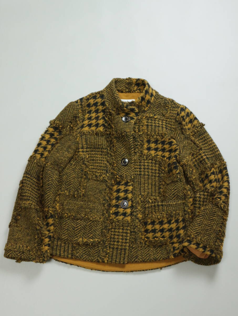 B299/Liliane Burty Eclat/リリアンビューティ エクラ/美品/ソフトツイードジャケット/美品/スタンドカラー/レディース/ジュニアー/