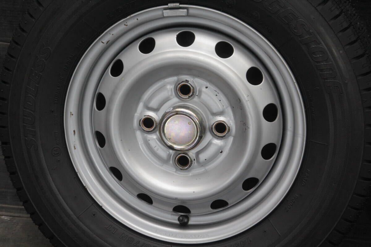  средний N условия есть бесплатная доставка 25 год новый товар шина Bridgestone 145/80R12×3.50B 4H PCD100 80/78 LT Mitsubishi оригинальные колеса 4 шт. комплект 145R12 6PR Minicab 