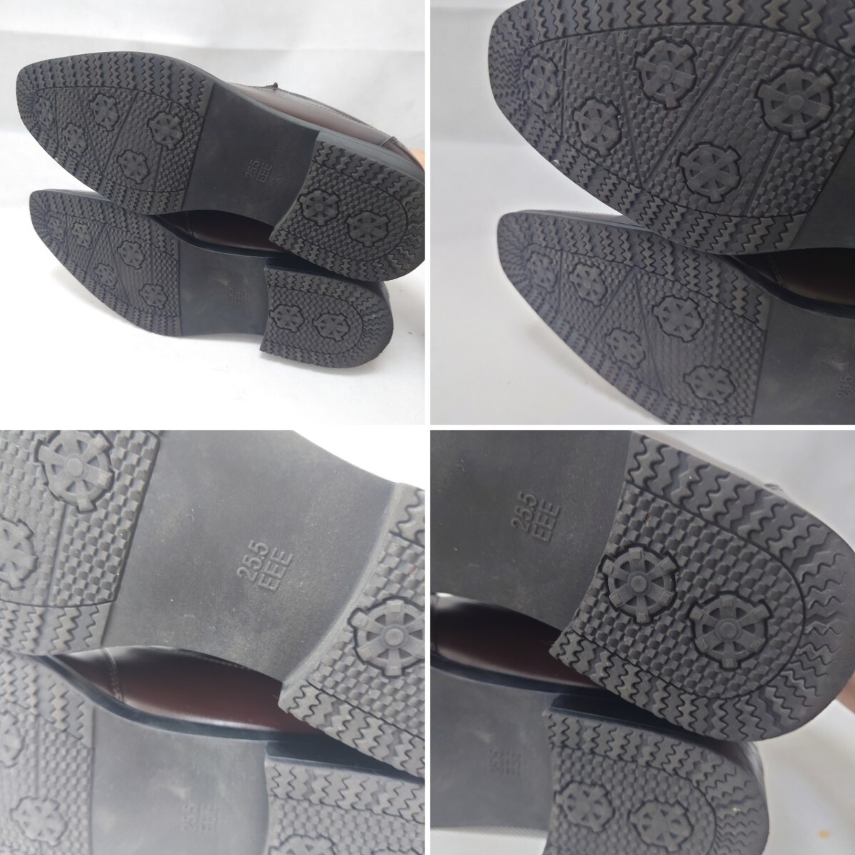 【送料込】スクウェアトゥ スリッポン ローファー ダークブラウン 25.5cm_画像7