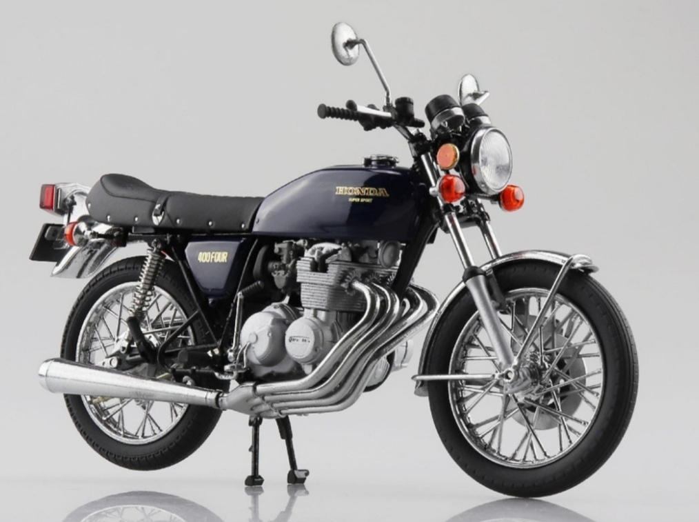 即決！ アオシマ スカイネット 1/12 ホンダ CB400FOUR バーニッシュブルー HONDA CB400 FOUR 新品・未開封品_画像5