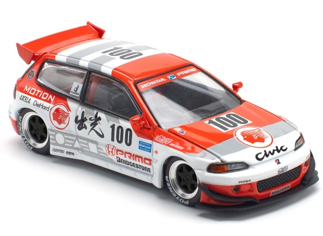 即決！ POP RACE ポップレース 1/64 ホンダ パンデム シビック EG6 v1.5 出光 モーション インフィニット 正規輸入品 新品・未開封品_画像3