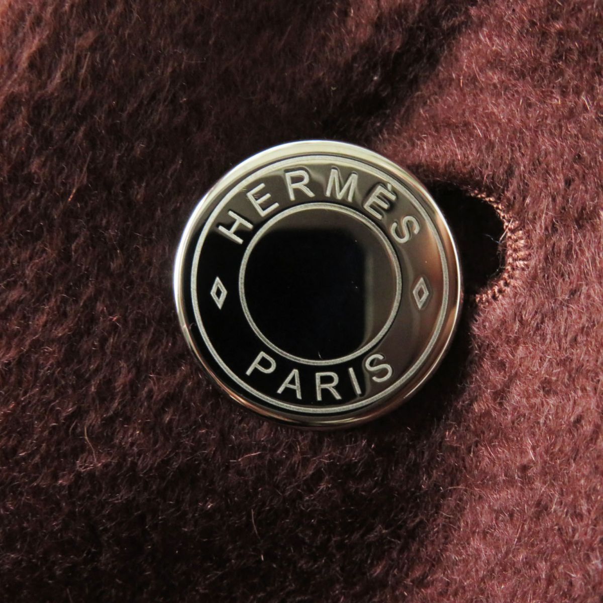 美品◎正規(guī)品 21AW 仏制 HERMES エルメス セリエボタン レザーベルト付き カシミヤ100％ ポンチョ風(fēng) ドルマン ベスト／コート ブラウン 34