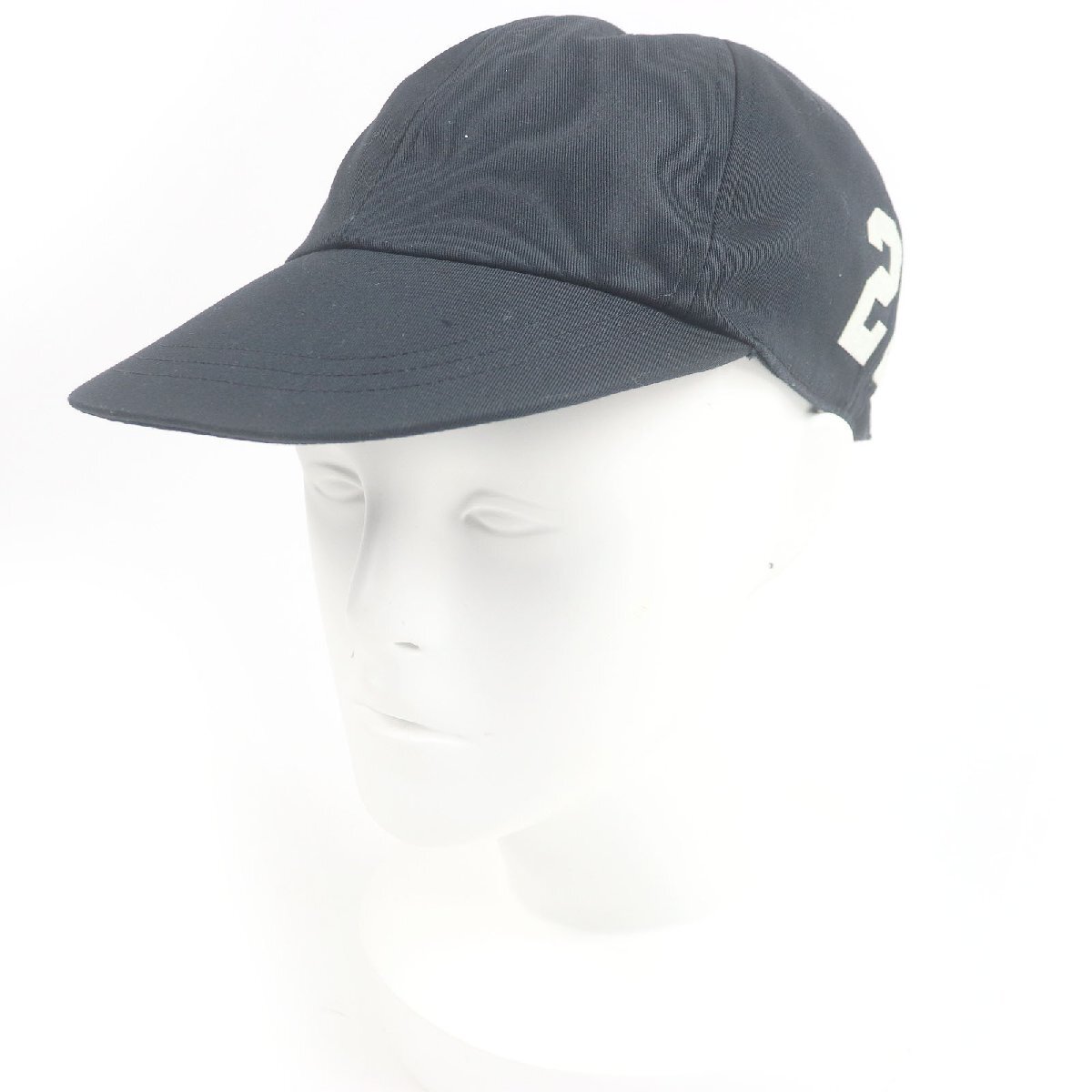 未使用品□GUCCI グッチ 2023年製 751400 コットン100％ ロゴワッペン ベースボールキャップ 黒 イタリア製 正規品 メンズ レディース