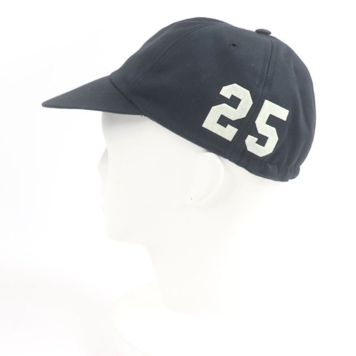 未使用品□GUCCI グッチ 2023年製 751400 コットン100％ ロゴワッペン ベースボールキャップ 黒 イタリア製 正規品 メンズ レディース