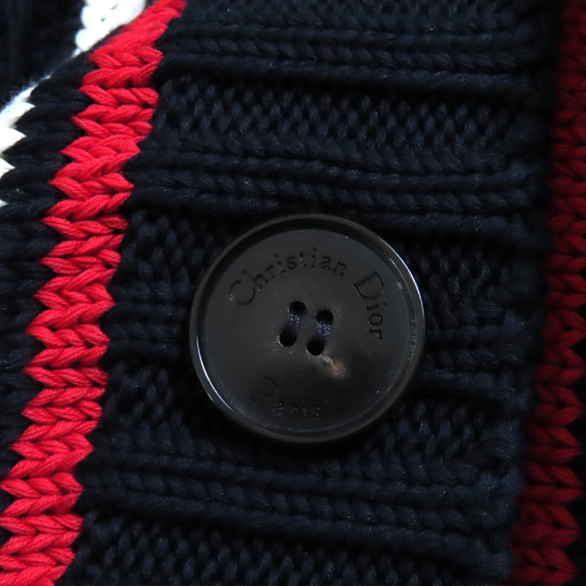 極美品★クリスチャンディオール 524G53A7051 Dior Vibe コットン100％ オーバーサイズ ロゴ刺繍入り カーディガン 40 定価370000円