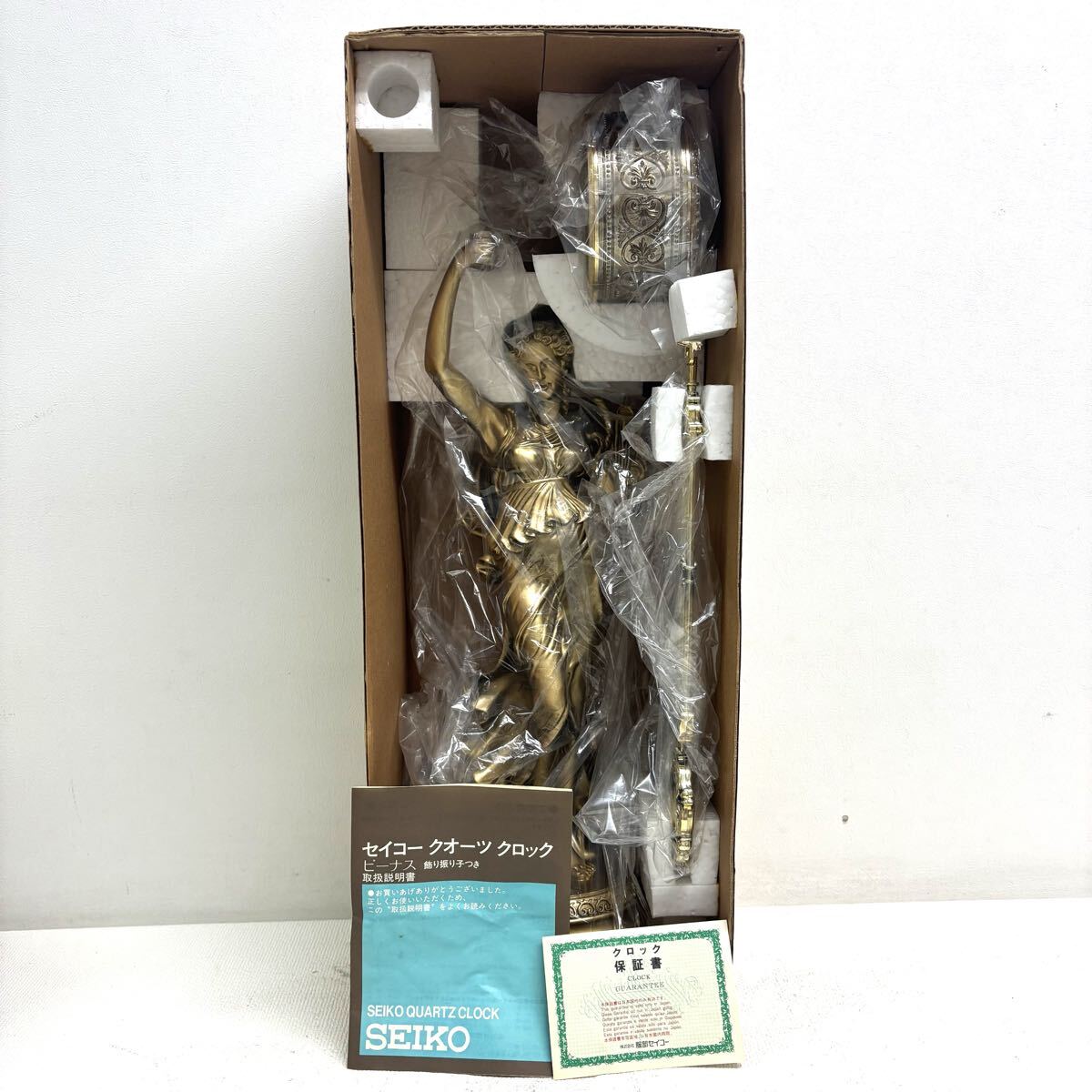 0917N6 未使用★SEIKO セイコー 振り子時計 置き時計 PG727G ヴィーナス ビーナス 女神 クォーツ