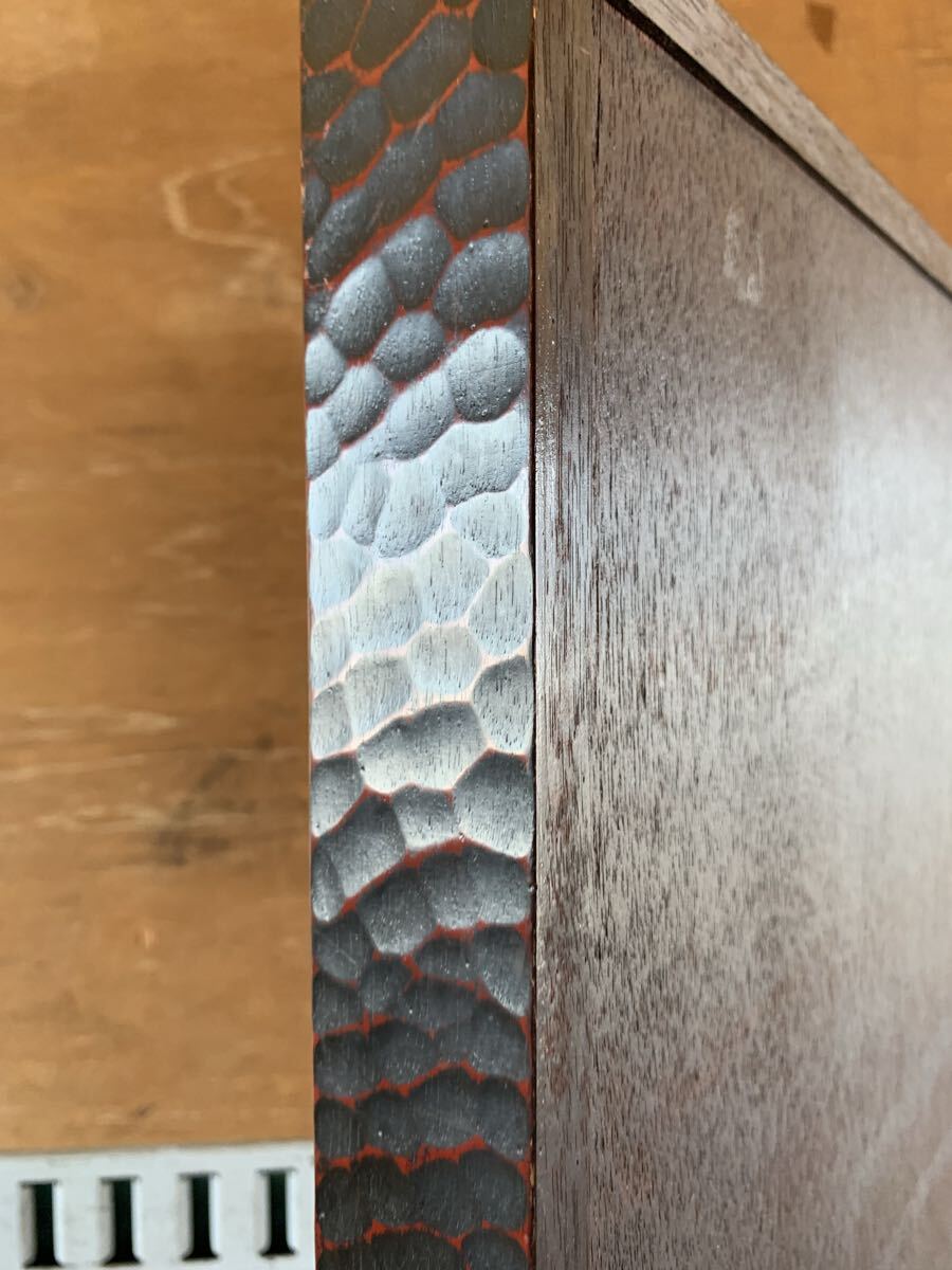 ①【現地引き取り限定】鎌倉彫 姿見 全身鏡 ミラー 古家具 インテリア 千葉県　ご_画像8