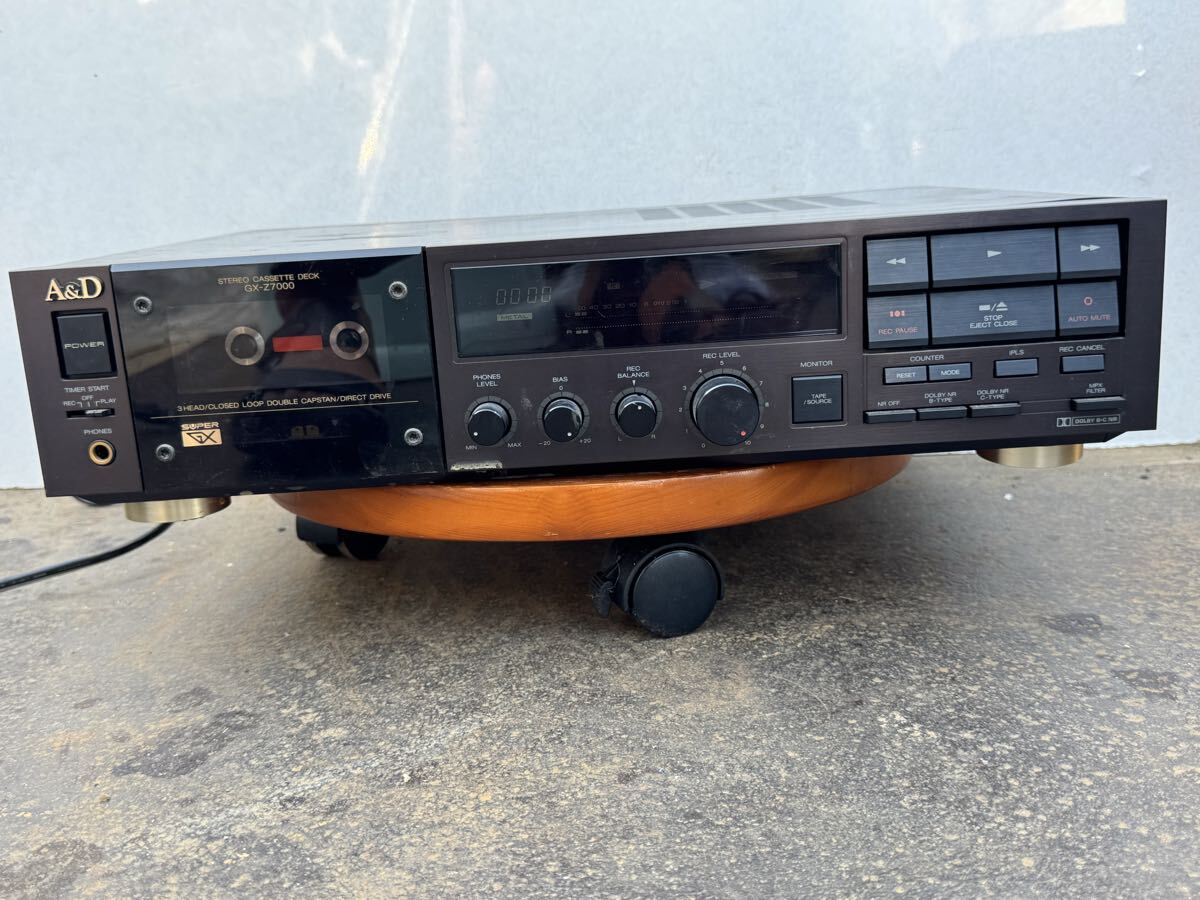 (J20) A&D GX-Z7000 カセットデッキ 通電確認(rèn)済み　現(xiàn)狀品ジャンク