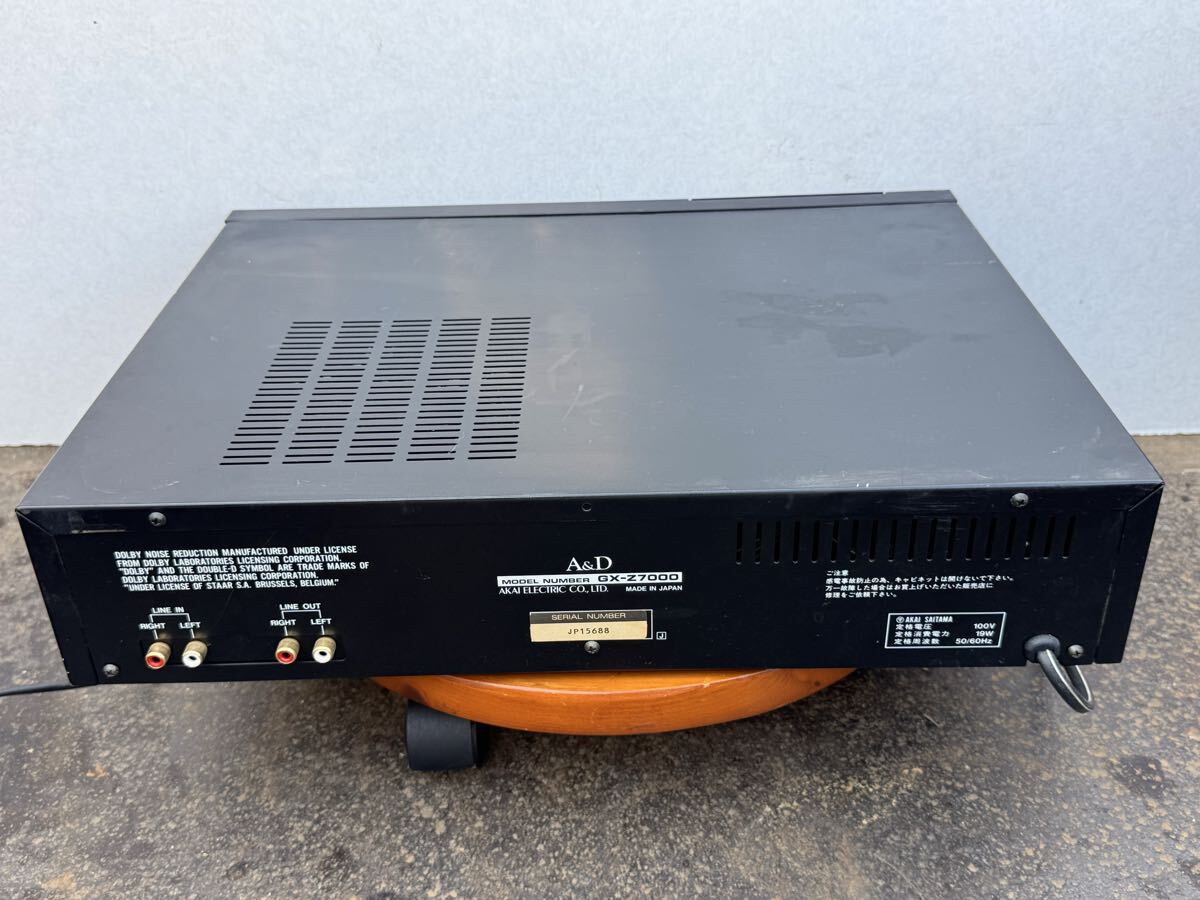 (J20) A&D GX-Z7000 カセットデッキ 通電確認(rèn)済み　現(xiàn)狀品ジャンク