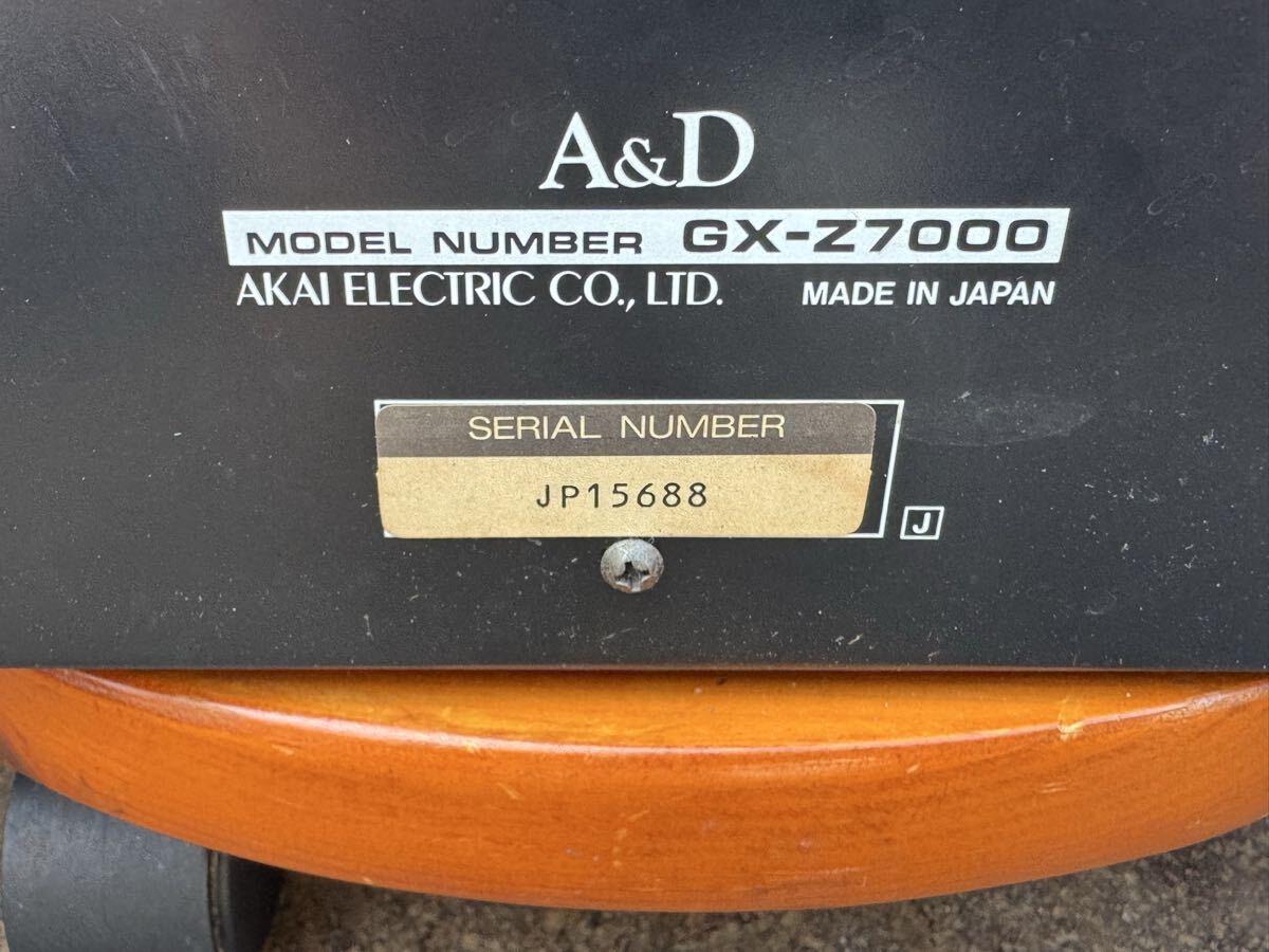 (J20) A&D GX-Z7000 カセットデッキ 通電確認(rèn)済み　現(xiàn)狀品ジャンク
