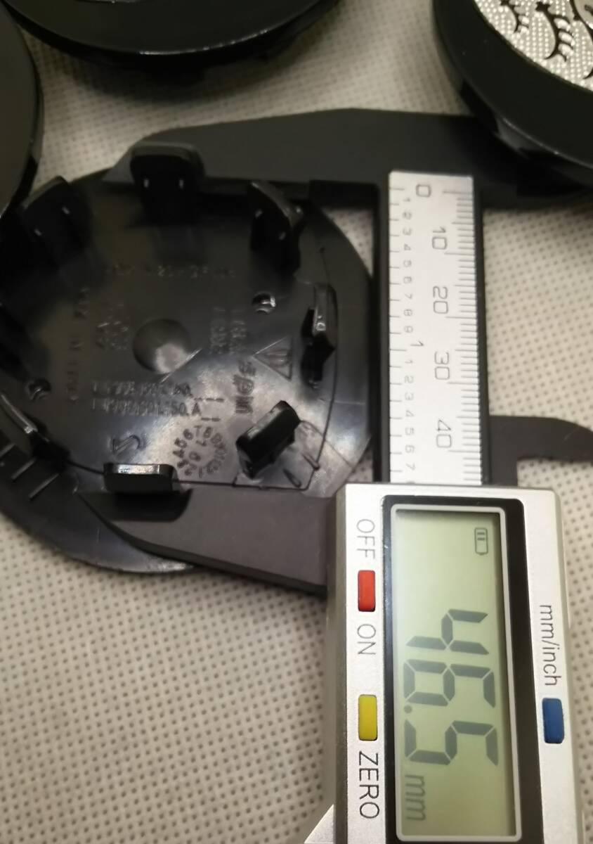 ポルシェ ホイールキャップ 65mm 黒銀 4こ ケイマン 928 356 914 944 718 911 カイエン パナメーラ ボクスター マカン ケイマン　９２８_画像3