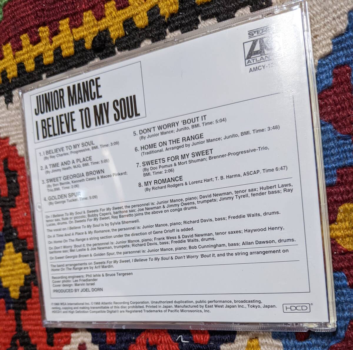 60's ジュニア・マンス Junior Mance (CD)/ アイ・ビリーヴ・トゥ・マイ・ソウル I Believe To My Soul Atlantic AMCY-1275 1968年_画像2