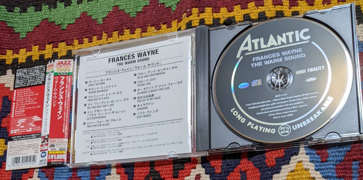50's フランシス・ウェイン Frances Wayne (CD)/ ウォーム・サウンド：フランシス・ウェイン WPCR-27197 1957年_画像8
