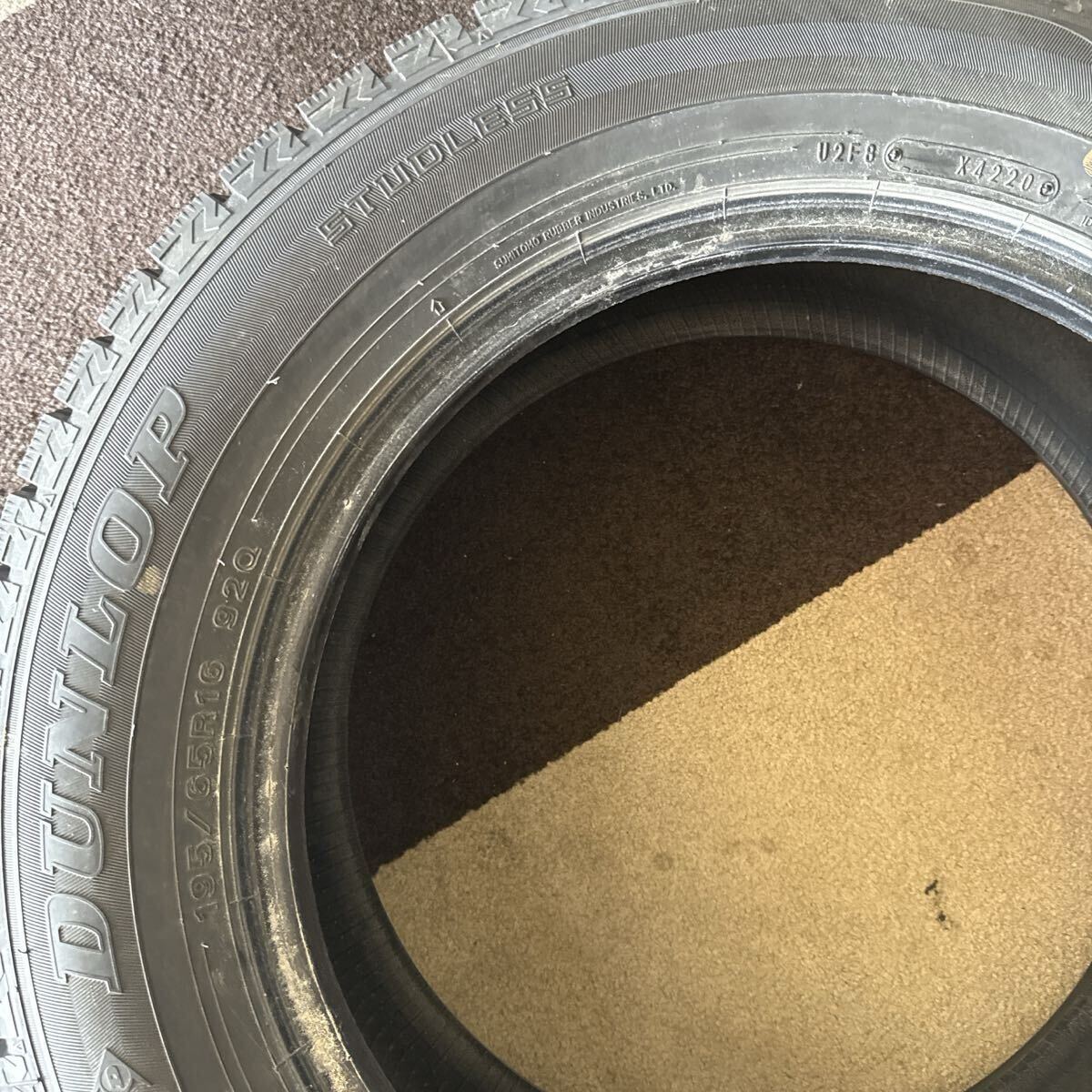 195/65R16 ダンロップ ウインター マックス WM02 2020年製造 2本 中古 スタッドレス タイヤ DUNLOP WINTER MAXX 送料無料_画像7