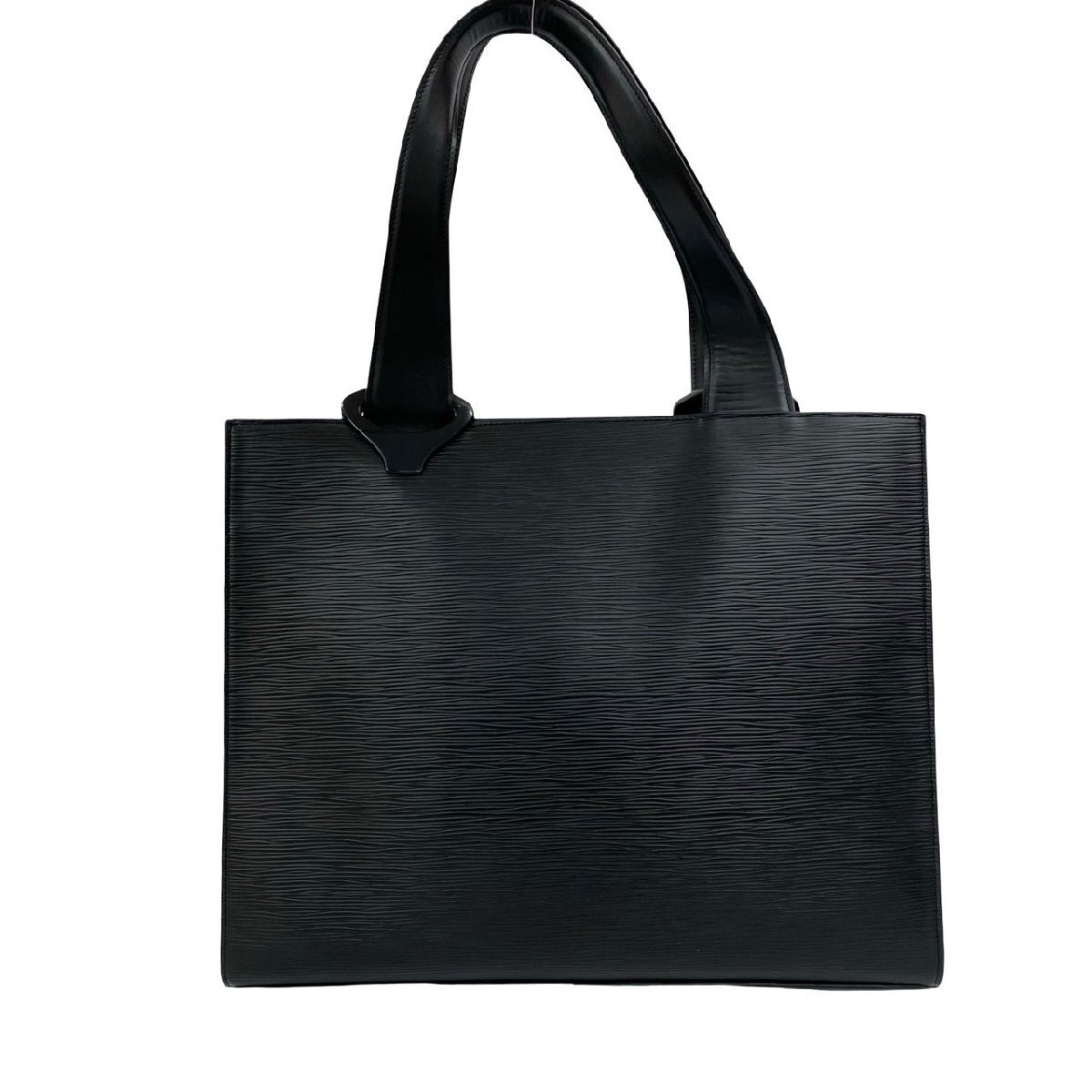 極 美品 袋付 LOUIS VUITTON ルイヴィトン ヴィンテージ ジェモ エピ レザー 本革 トートバッグ ハンドバッグ ブラック ノワール 77-10_画像4