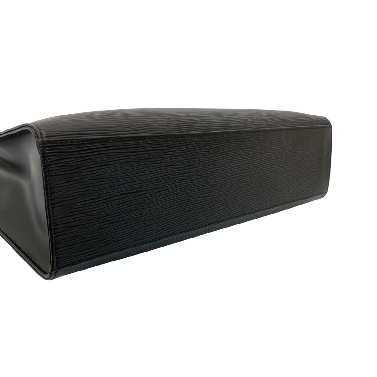 極 美品 袋付 LOUIS VUITTON ルイヴィトン ヴィンテージ ジェモ エピ レザー 本革 トートバッグ ハンドバッグ ブラック ノワール 77-10_画像8