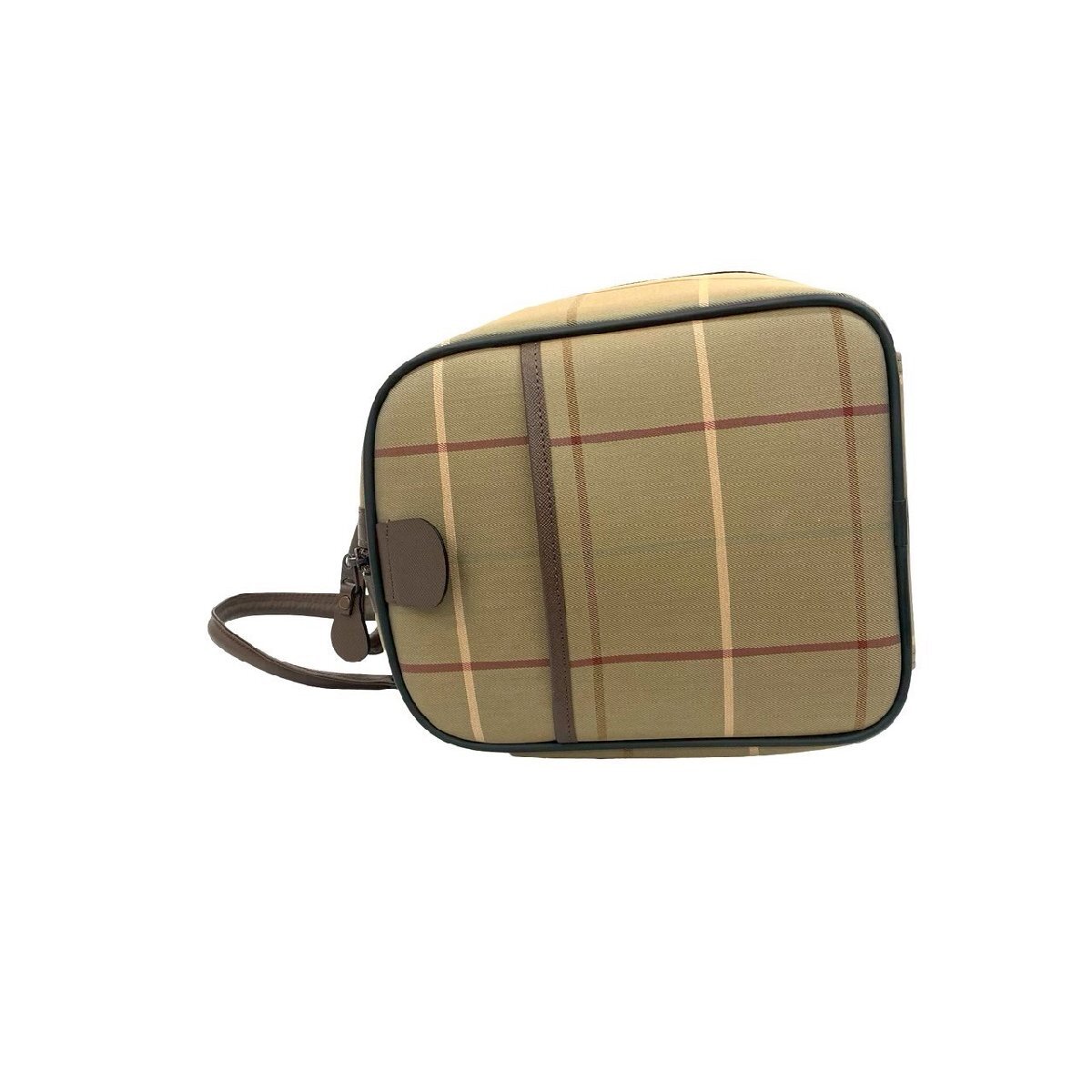 極 美品 Burberrys バーバリーズ ノバチェック 柄 シャドーホース ロゴ キャンバス レザー 本革 ボストンバッグ ハンドバッグ 茶 97979_画像6