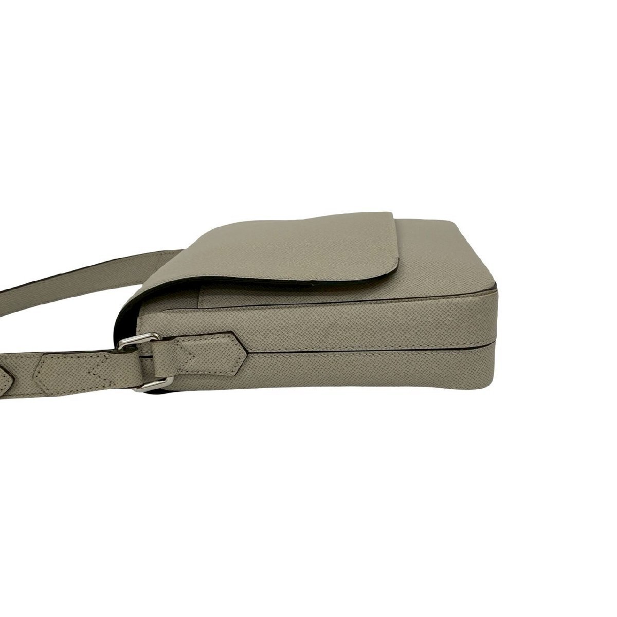 極 美品 LOUIS VUITTON ルイヴィトン ロマン PM タイガ レザー 本革 ショルダーバッグ ボディバッグ ポレール ライトグレー 40197_画像6