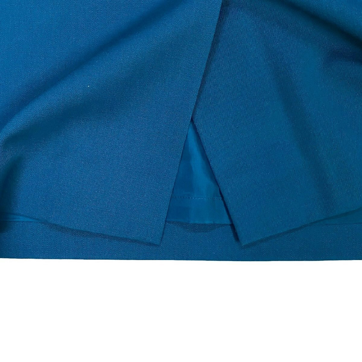 極 美品 Christian Dior クリスチャンディオール ヴィンテージ ウール タイト スカート Mサイズ レディース ターコイズブルー 098-3