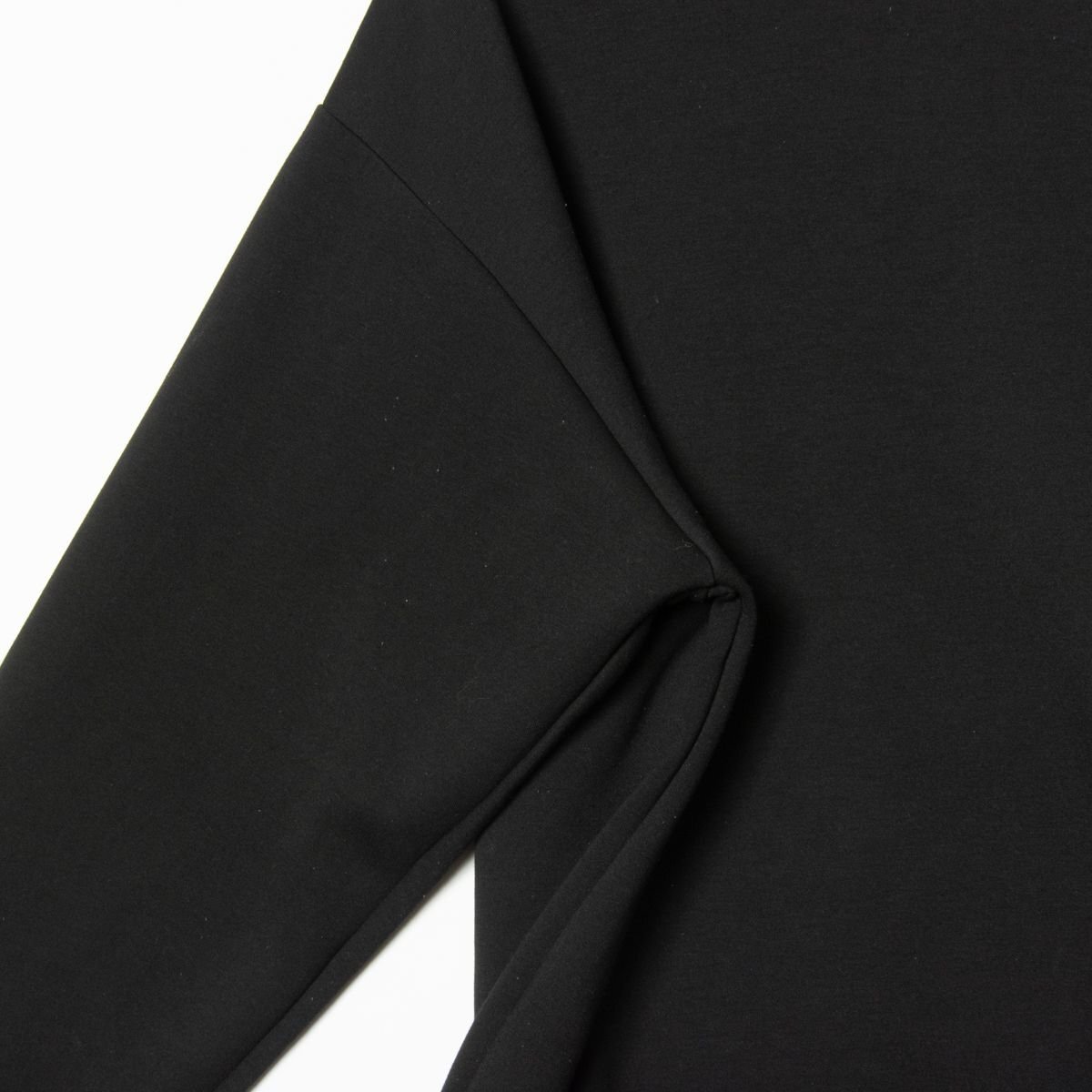 ITEMS URBAN RESEARCH アーバンリサーチ L 長袖 クルーネック スウェット トレーナー ポリ混 ブラック 無地 シンプル レディース_画像6