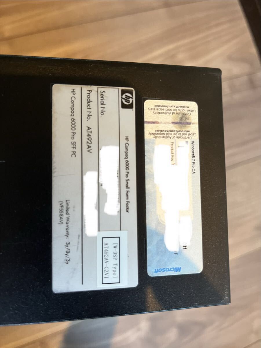 HP Compaq 6000 Windows7pro