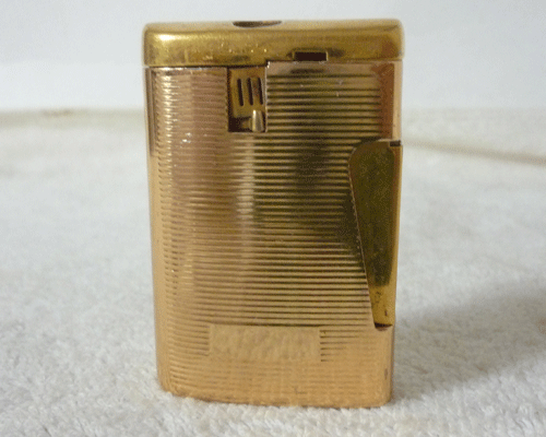 ロンソン　ROSON　金属素材　ゴールド　金色　ガスライター　訳あり　フランス製　BREVETE S.G.D G.　ヴィンテージ_画像1