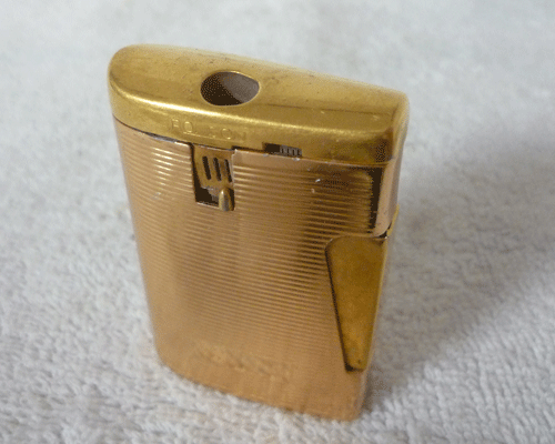 ロンソン　ROSON　金属素材　ゴールド　金色　ガスライター　訳あり　フランス製　BREVETE S.G.D G.　ヴィンテージ_画像3