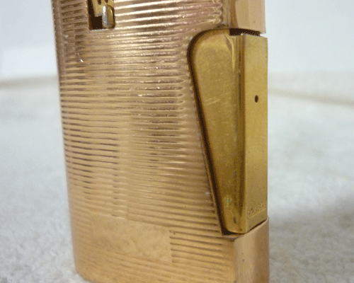 ロンソン　ROSON　金属素材　ゴールド　金色　ガスライター　訳あり　フランス製　BREVETE S.G.D G.　ヴィンテージ_画像4